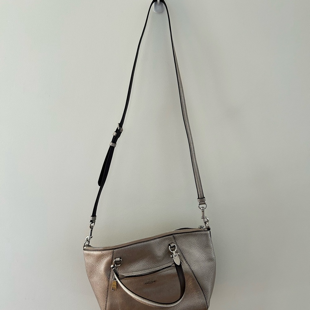 Like New Metallic Coach Bag - Picture 4 of 7
